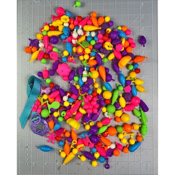 Pop-It Snap Beads Jewelry Bracelet Necklace Lot 13 oz Bag Multi Color/Shape - Picture 1 of 8